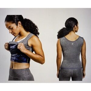 Sweat Shaper Womens Athletic Tank Sweat Enhancing Compression Sauna Gray  S/M‎